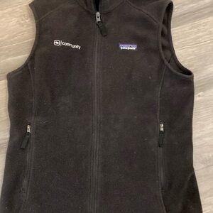 Patagonia Synchilla Vest Men’s Medium Black Full‑Zip Fleece Knit Outdoor Layer
